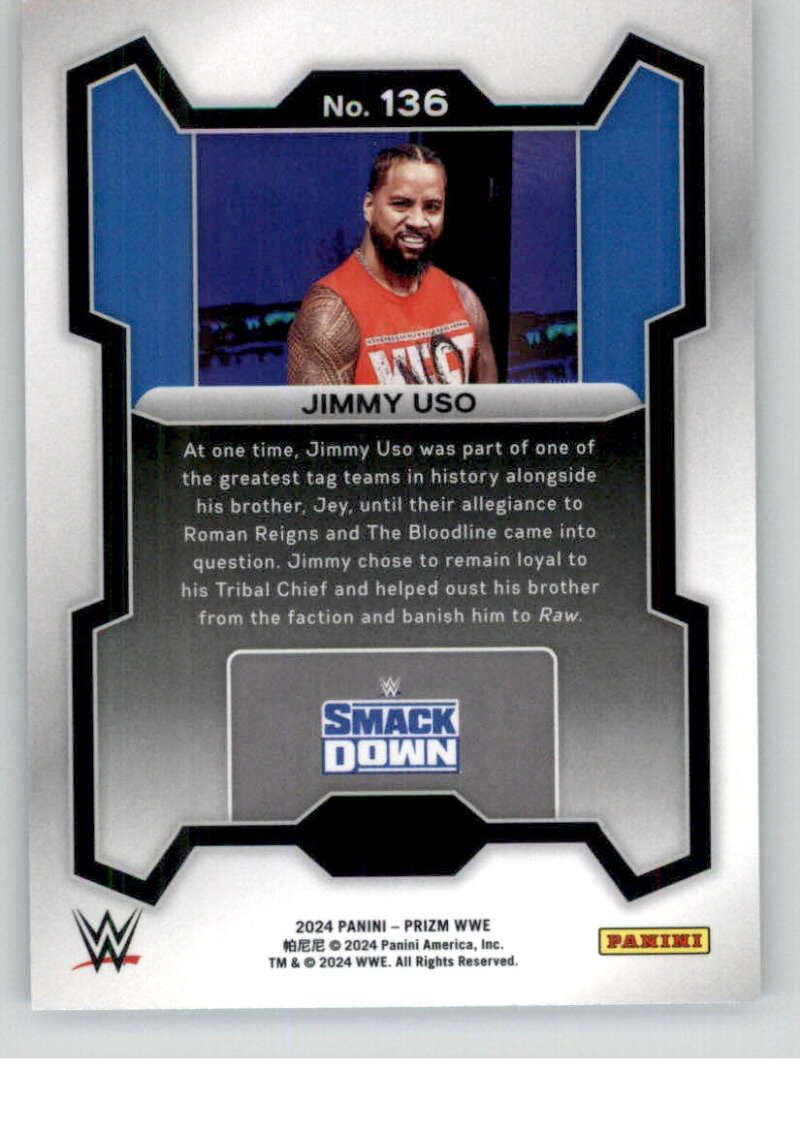 Amazon.com: 2024 Panini Prizm #136 Jimmy Uso SmackDown Official